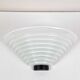Vintage chunky art deco wavy glass wall light 1980s