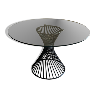 Round glass dining table from Calligaris, diameter: 120cms