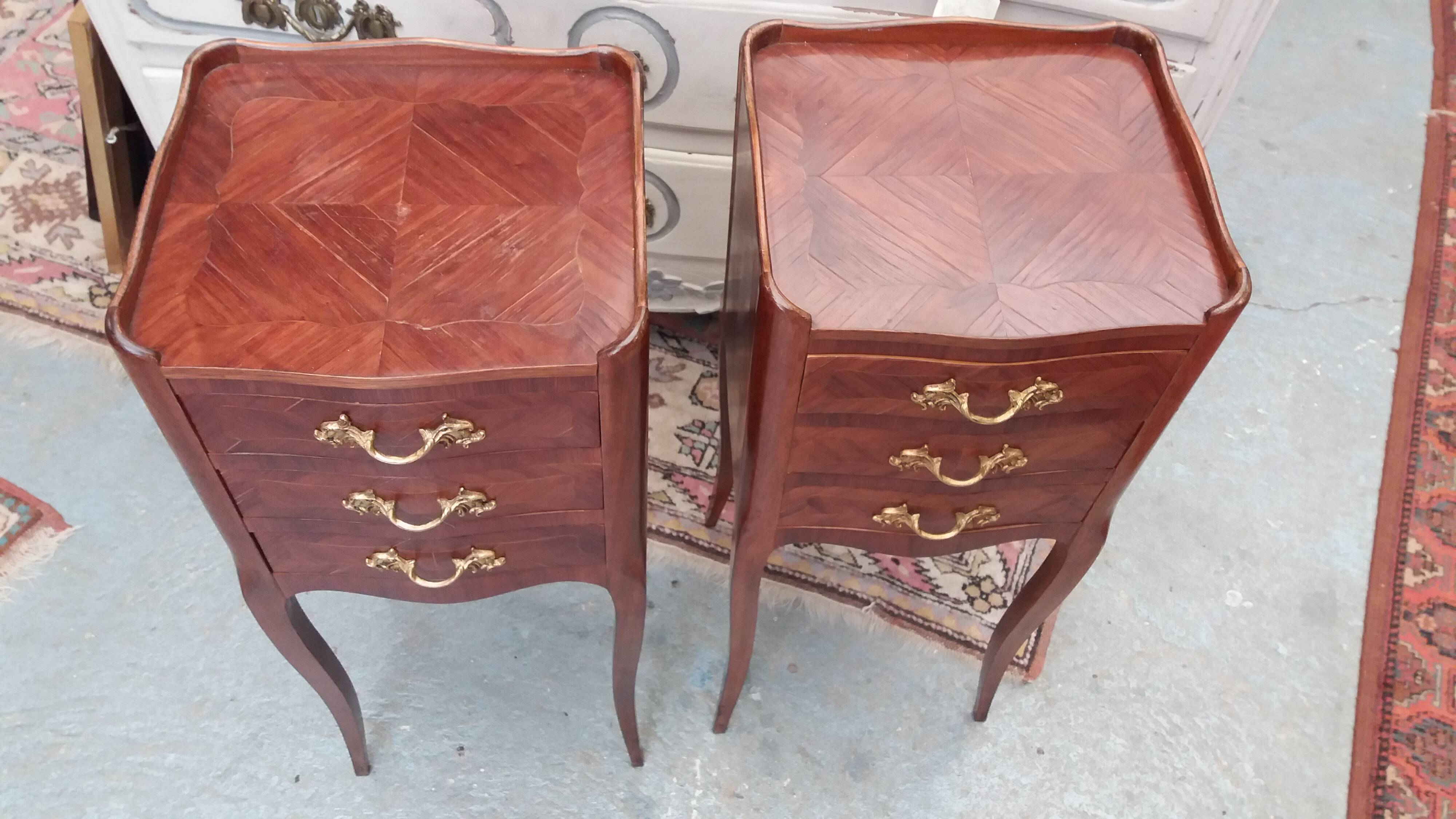 Pair of Louis XV style bedside tables