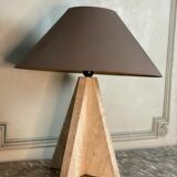 Travertine table lamp, circa 1990