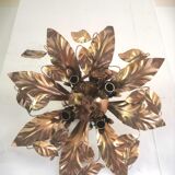 Floral metal ceiling lamp design MM Lampadari 70s