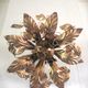 Floral metal ceiling lamp design MM Lampadari 70s