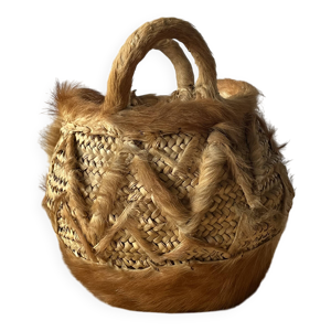 Panier à anses tressé