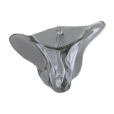 Vase ancien forme coupe verre moule transparent design vintage