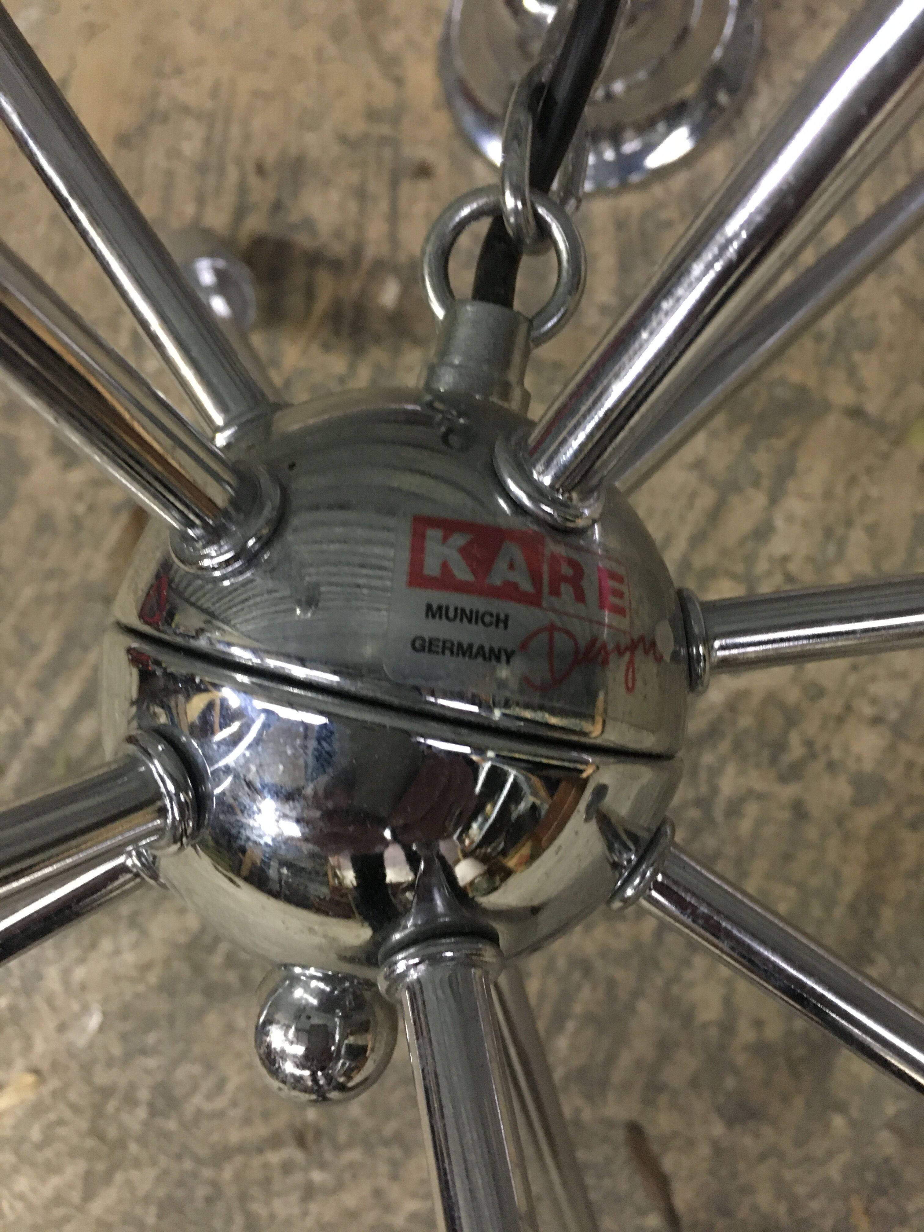 Sputnik design chandelier 1970