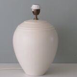 Vintage Kostka table lamp in creamy ceramic with a new custom lampshade.