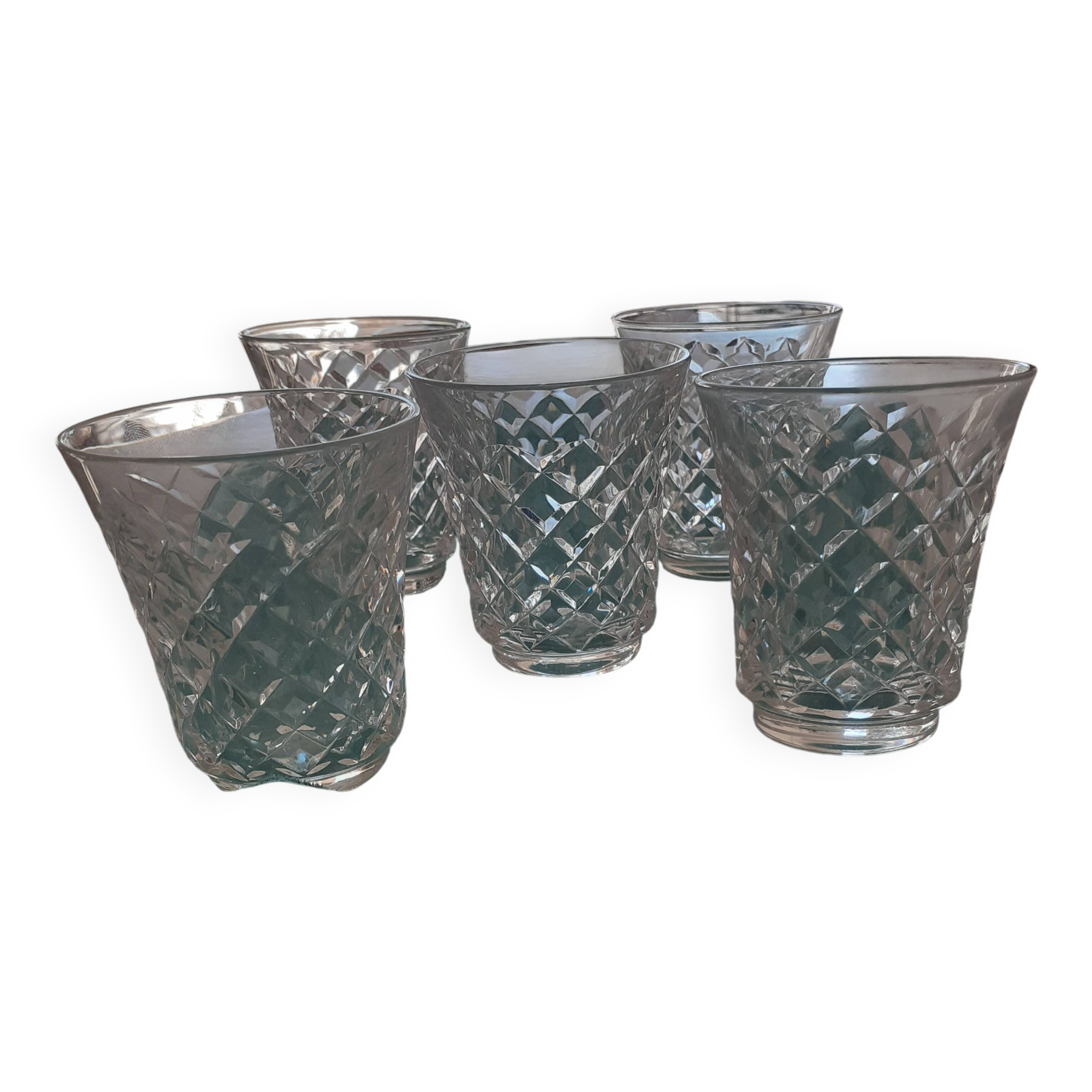 5 crystal liqueur glasses signed St.Louis