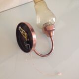 Vintage brass wall and smoked glass