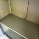Antique Parisian wardrobe in sage green patina