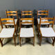 Brutalist dining chairs, set of 6 - 1960s