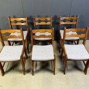 Brutalist dining chairs, set of 6 - 1960s