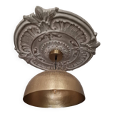 Hammered gold pendant light
