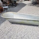 Old zinc bathtub