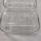 Two Arcoroc glass dairy cow butter dishes