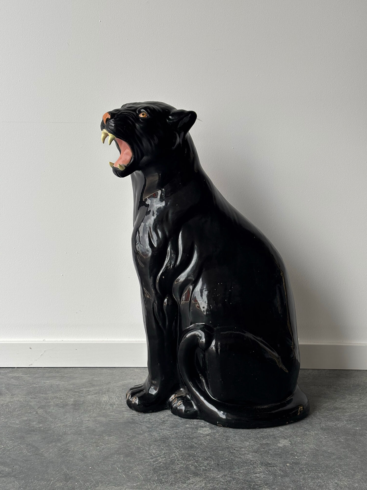 Ceramic panther, Italy 1970