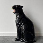 Ceramic panther, Italy 1970