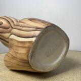 Ceramic vase in wood style by Grandjean Jourdan in Vallauris