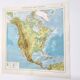 Vintage North America map from 1950