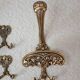 4 antique patented bronze coat hooks – Napoleon III rococo style