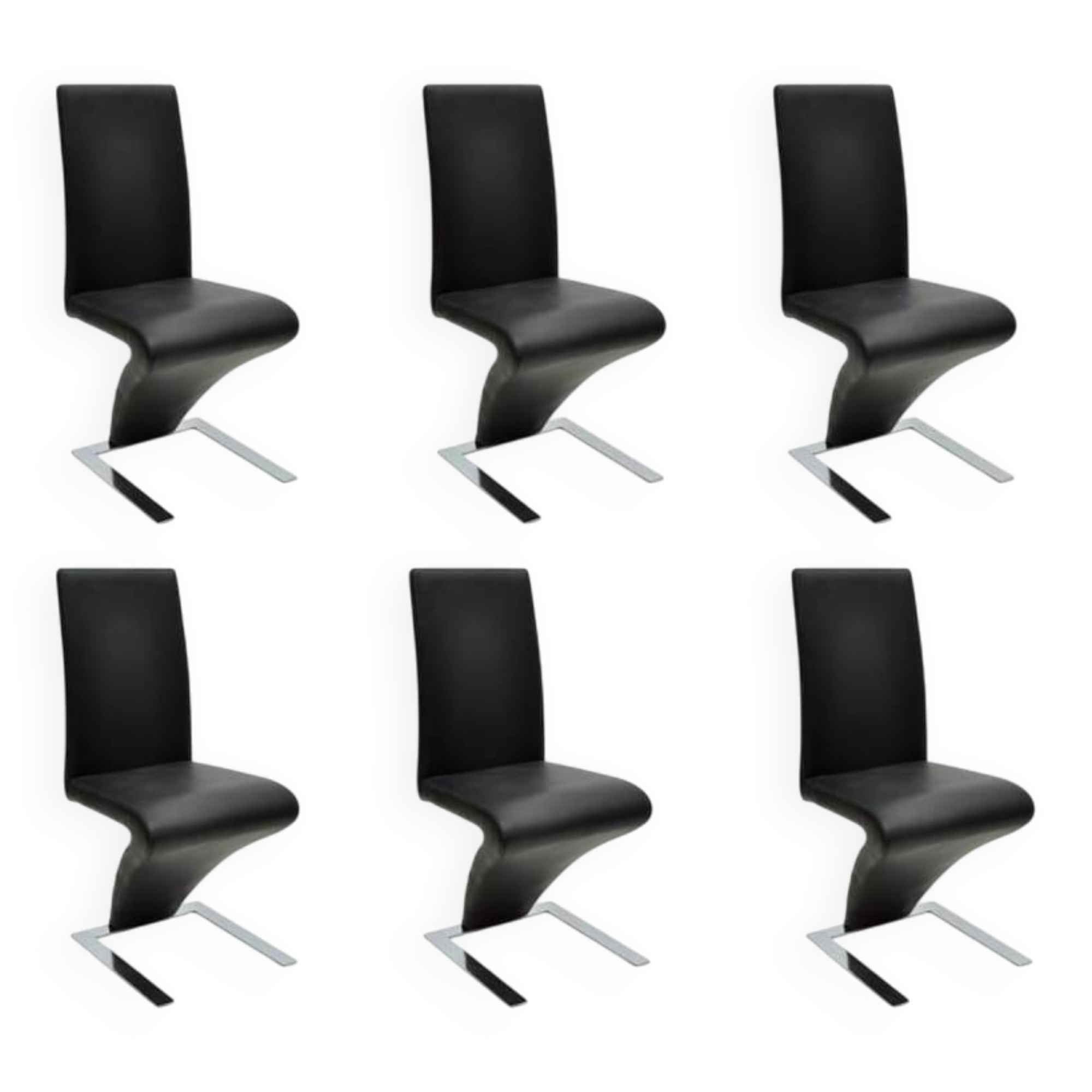 Un lot de 6 chaises design