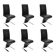Un lot de 6 chaises design