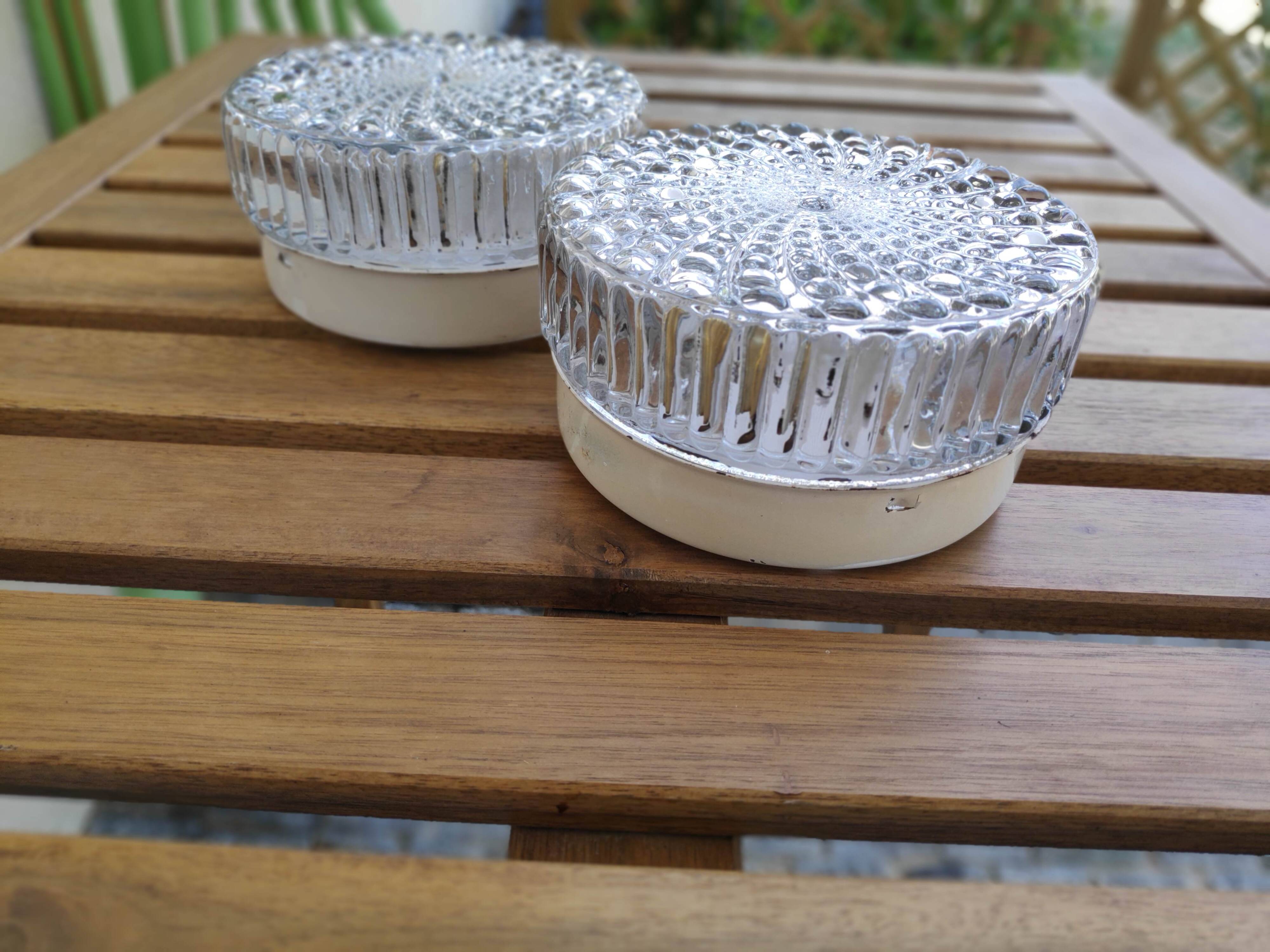 Set of 2 ceiling lights with a small bubble effect (L-0231)