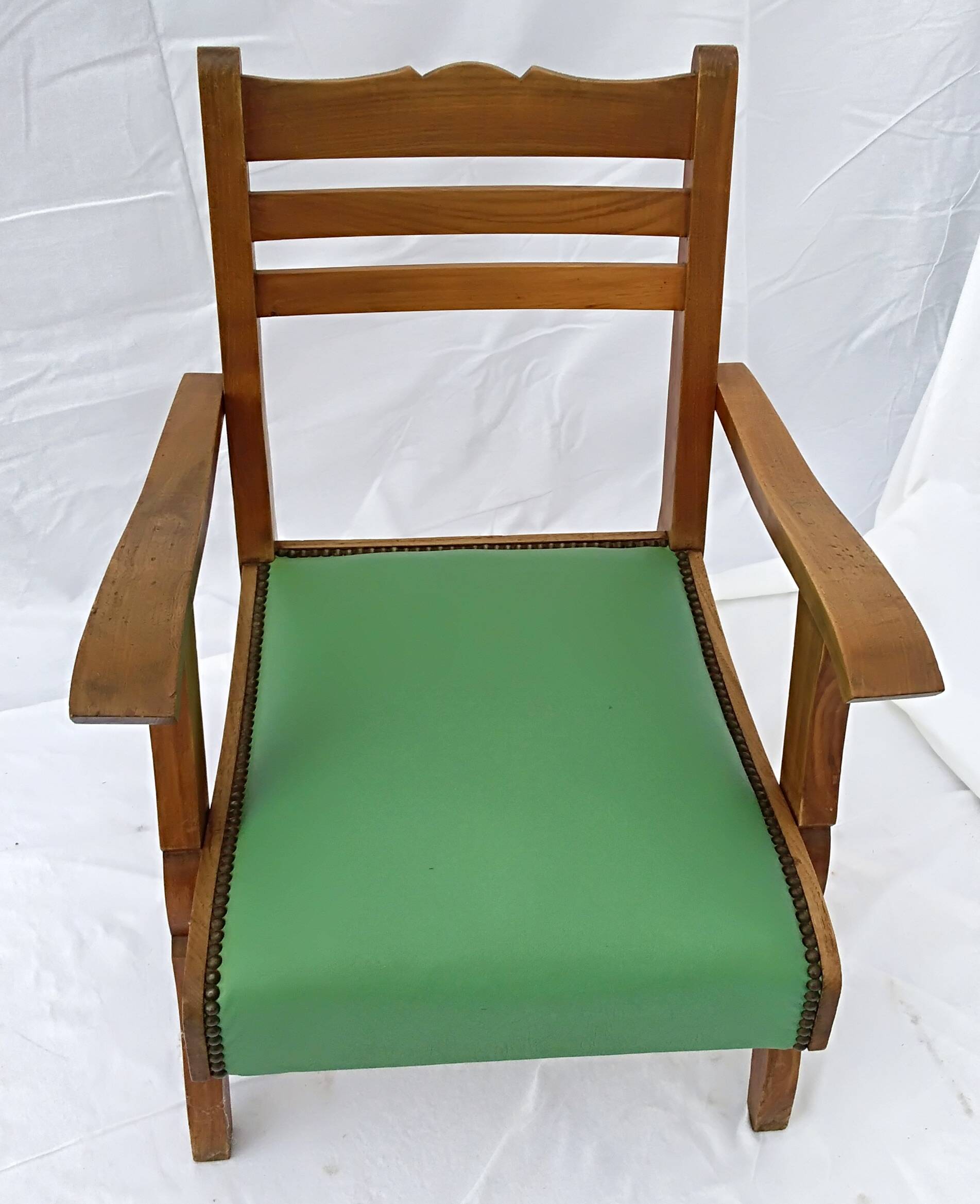 1950s wood and skai armchair
