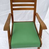 1950s wood and skai armchair