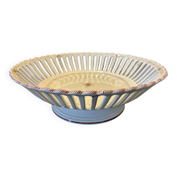 Corbeille ajourée faIence Malicorne