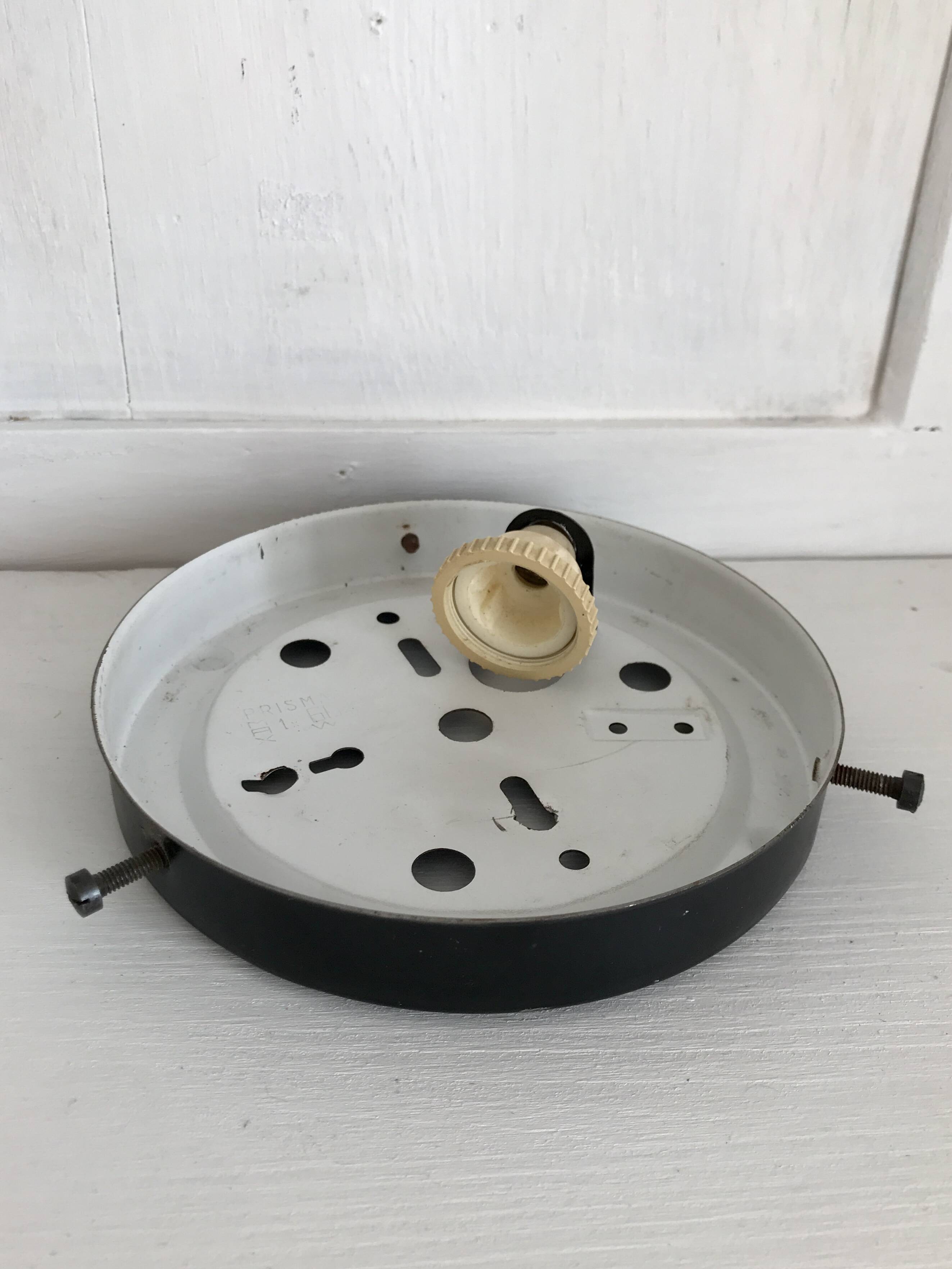 Round apricot-colored ceiling light, molded glass diamond tips ⌀ 20 cm