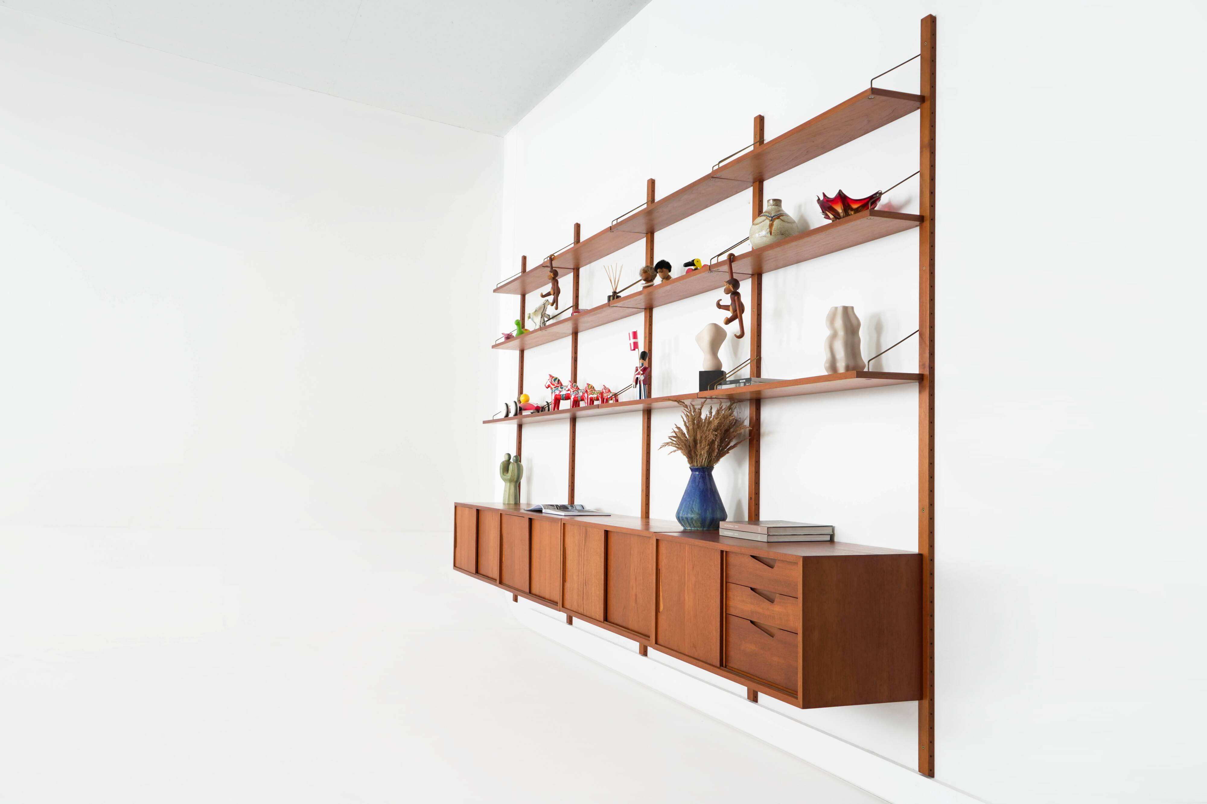 Teak modular shelving by Kjell Riise, Norway, 1960s