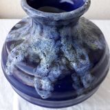 Vase bleu en grès