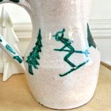 Enamelled pitcher numbered chalet or mountain décor