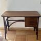 Rattan desk with three drawers