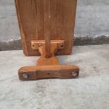 rustic brutalist oak coffee table 1950