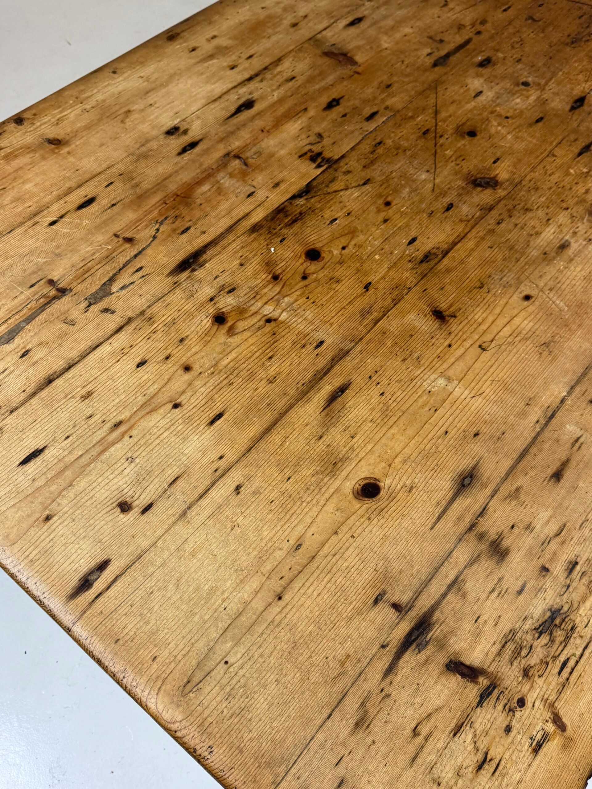 English antique pine dining table
