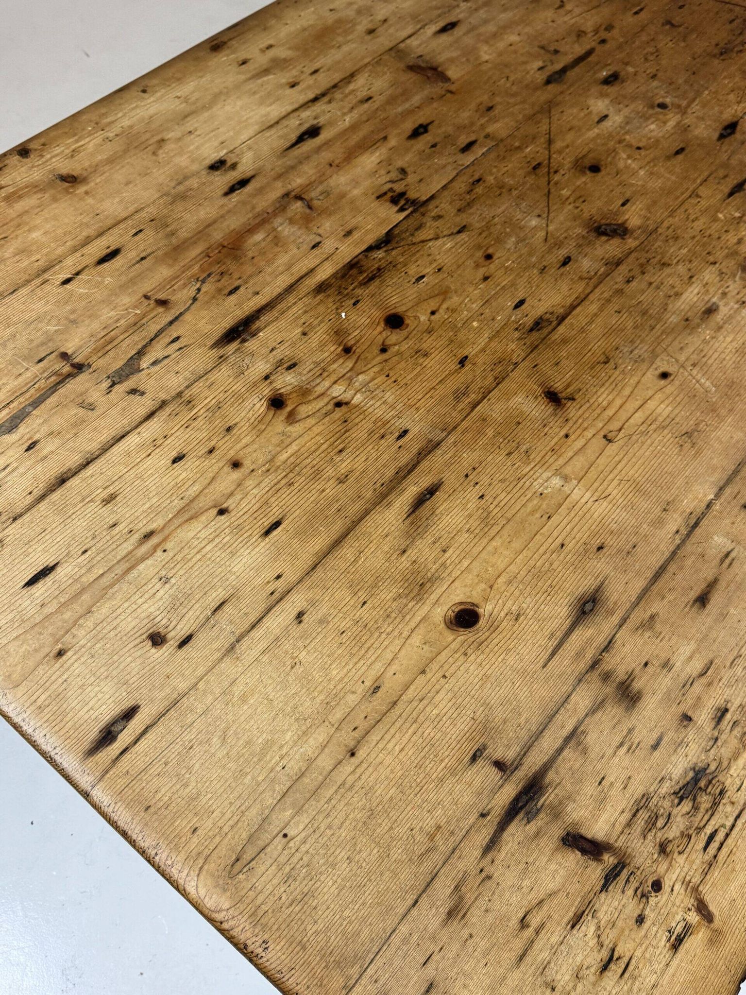 English antique pine dining table