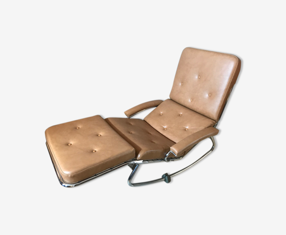 Chaise longue en simili cuir