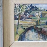 Swedish modern painting, 1960s, oil on canvas