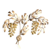 Applique florale par Hans Kögl, années 1970