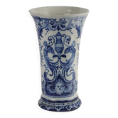 Antique earthenware vase from Gien, France, 18th century.