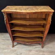 Bureau in the Louis XV style with rosewood marquetry and a marble top.