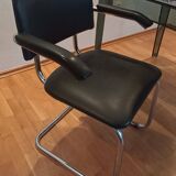 Office chair with a chrome design