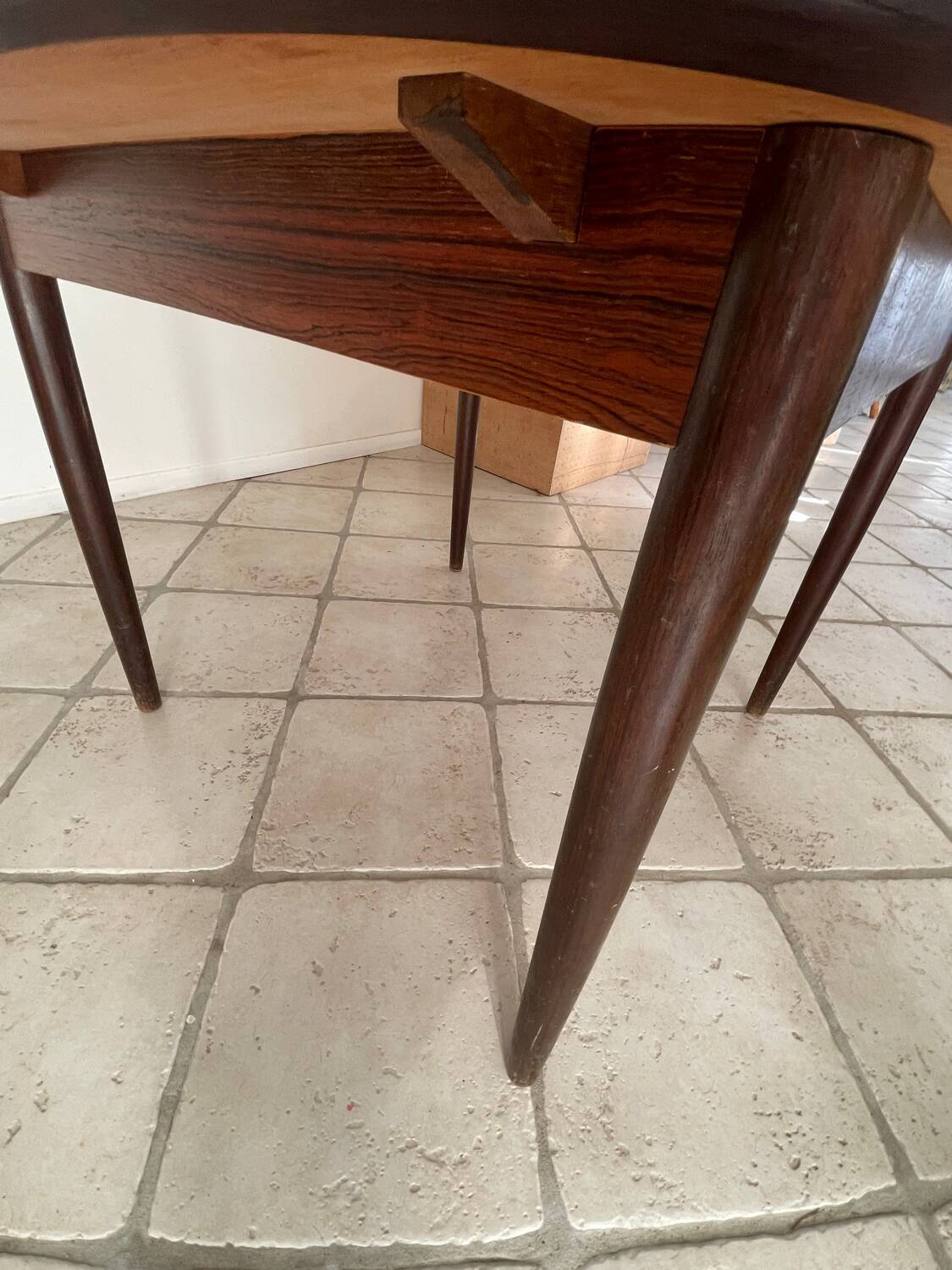 Table à rallonge  scandinave en palissandre de Rio