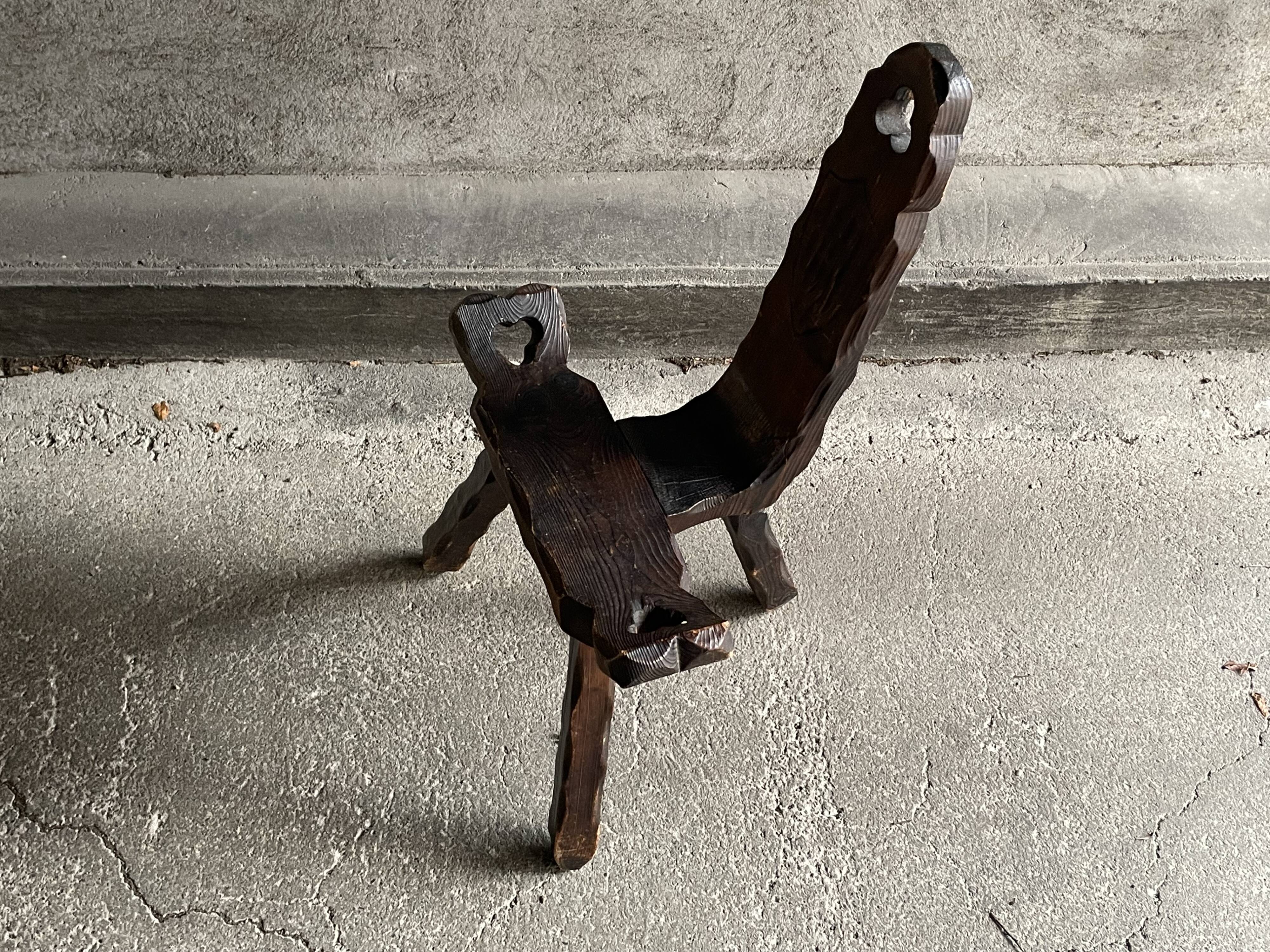 Brutalist tripod chair