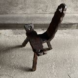 Chaise tripode brutaliste