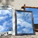 Large antique wooden mirror