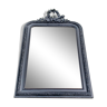 Old mirror Louis Philippe anthracite gray with pricked ice.