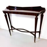 Ebonized Beech Console Table, Vintage 1960s Italian Design, Excellent
