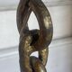 Brutalist floor lamp with chain links